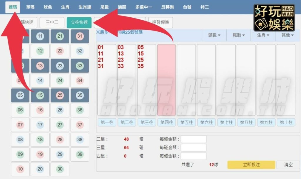 539立柱公式教學