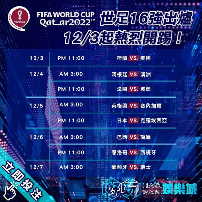 世足賽線上投注： FIFG